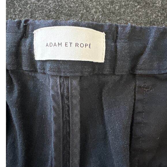 Adam et Rope Men's Linen Blend Navy Trouser Straight Leg Pants, Size L, EUC - Picture 3 of 4